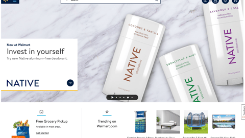 Native 'New at Walmart' Carousel Ad